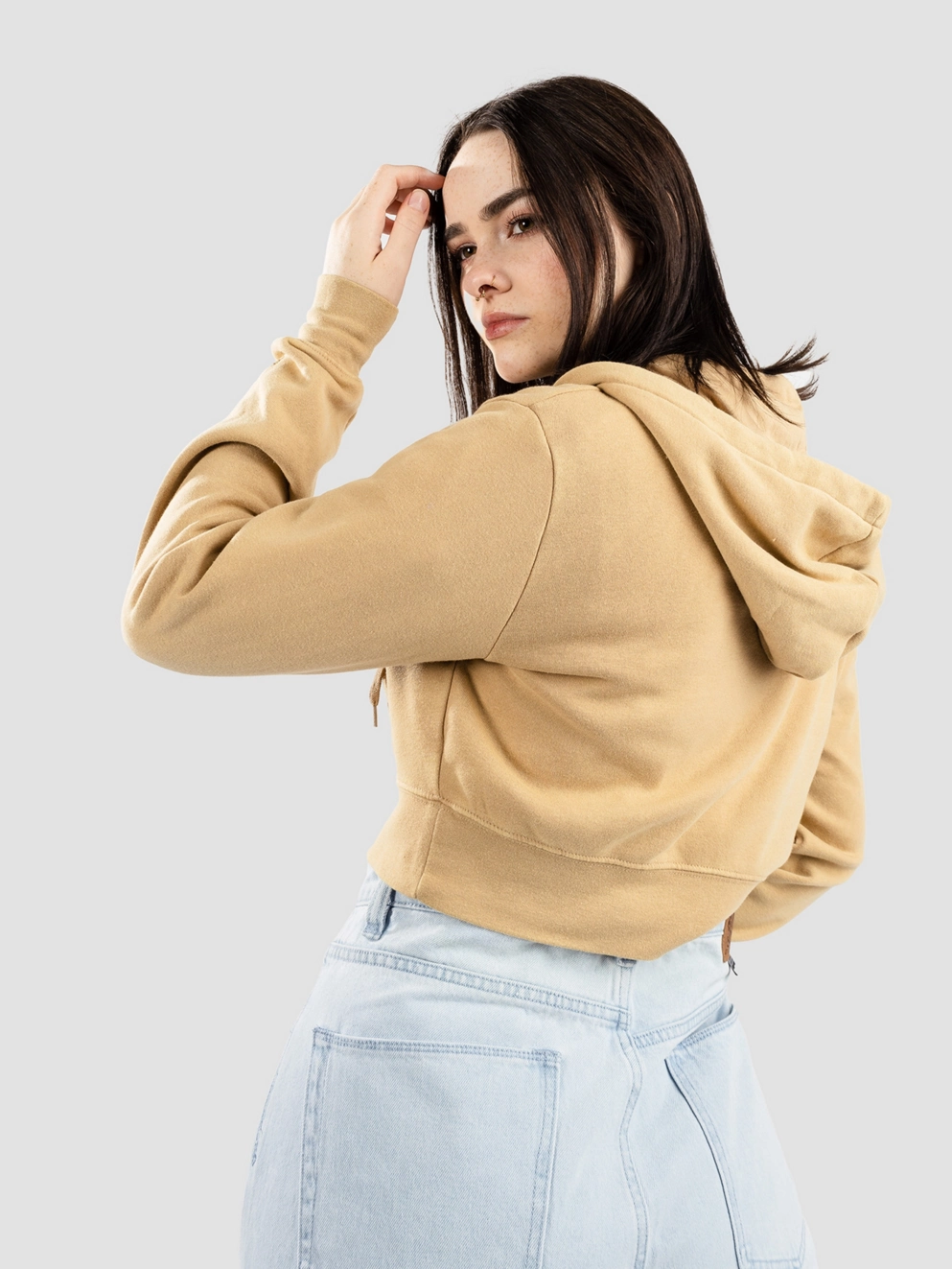 Zine Kya Solid Shopping Bag Zip Hoodie incense