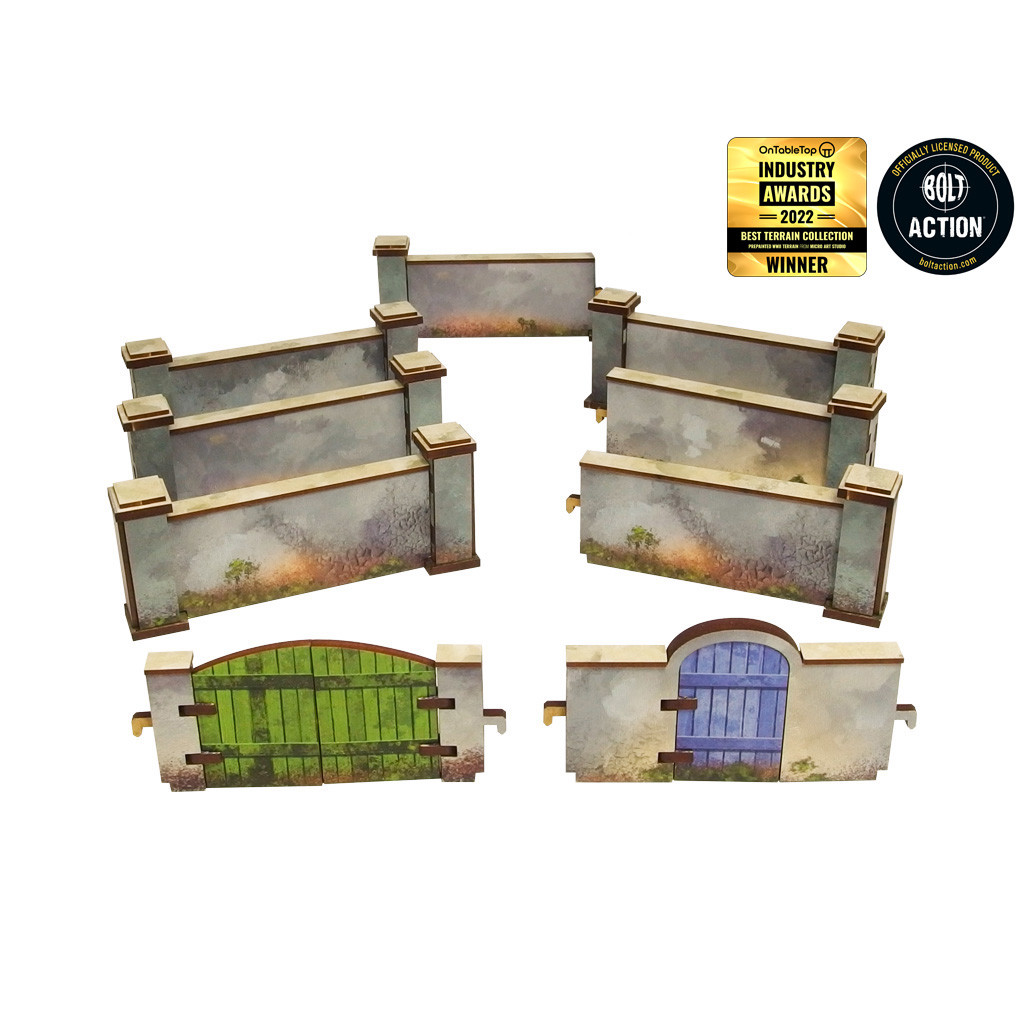 WW2 - Normandy Wall w. Gate (high)