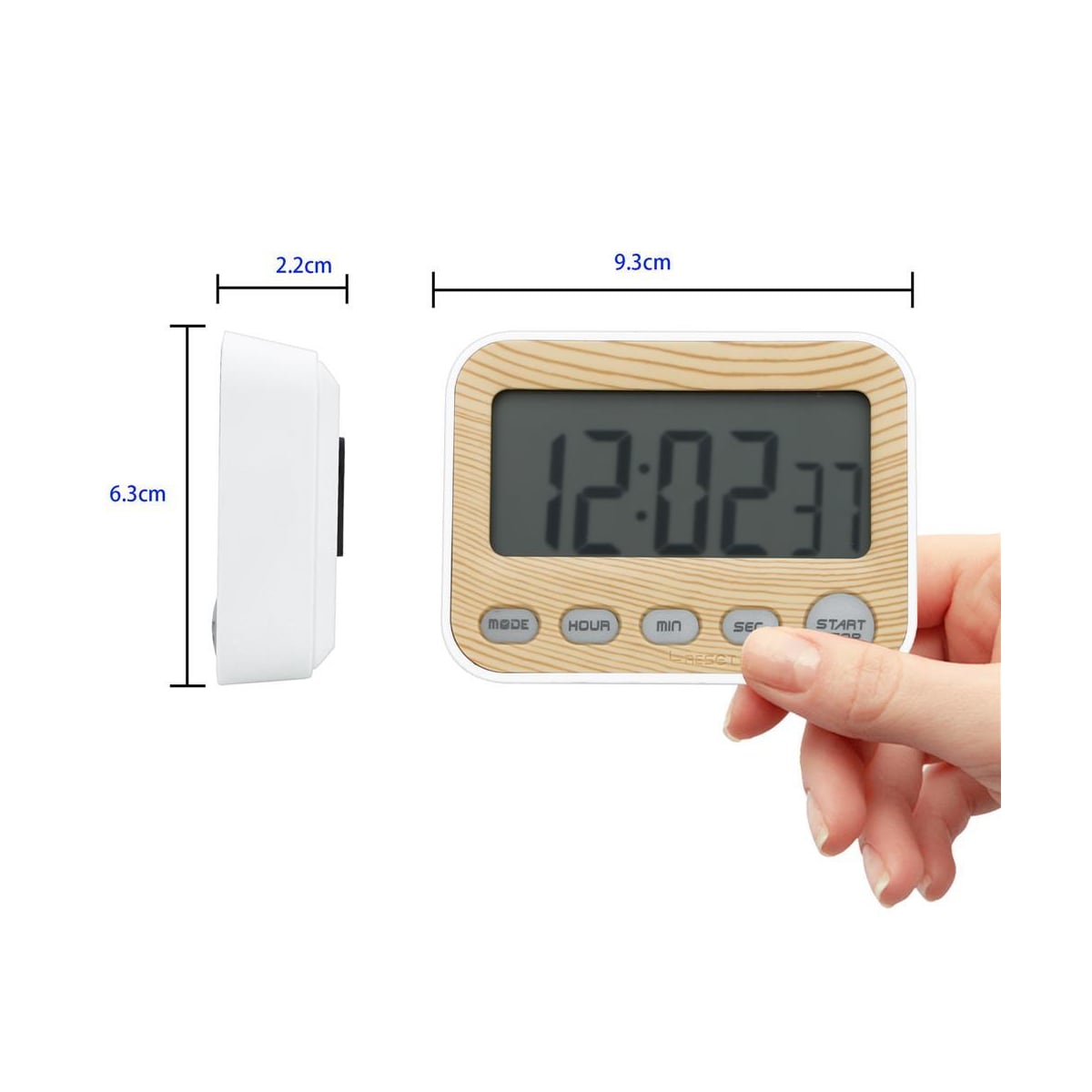Kjøkkentimer Kort tidtaker Eggtimer med LCD-display
