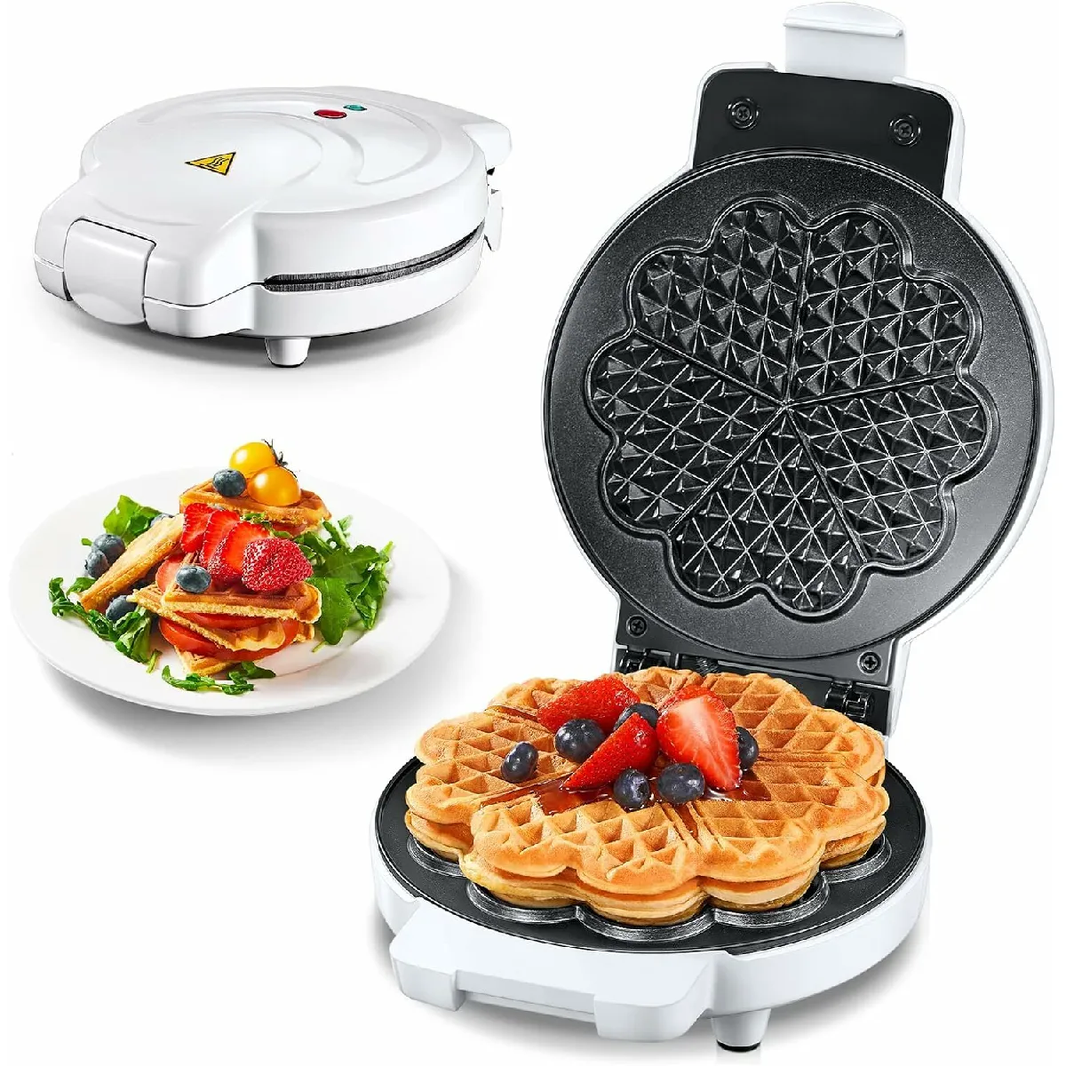 vendos85 Gaufrier 900W blanc