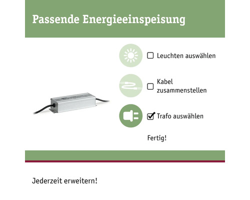 Paulmann Plug & Shine Voedingstransformator IP67 75W zilver 230/24V