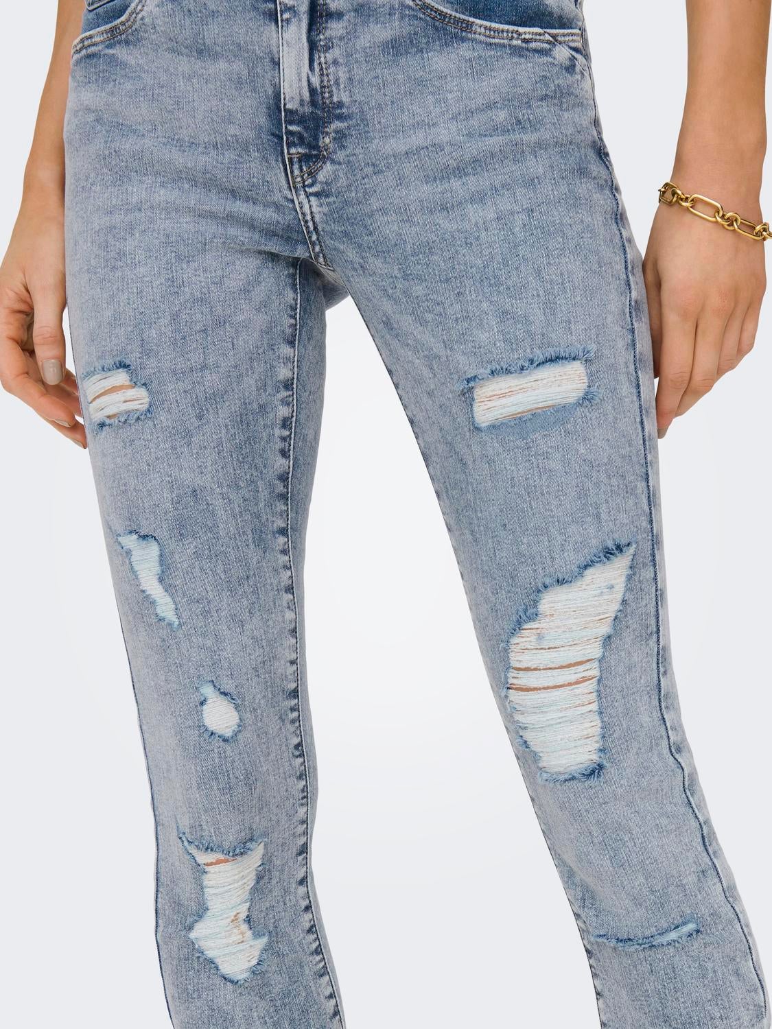 ONLCARMEN Mittlere Taille Skinny Fit Jeans Light Blue Denim