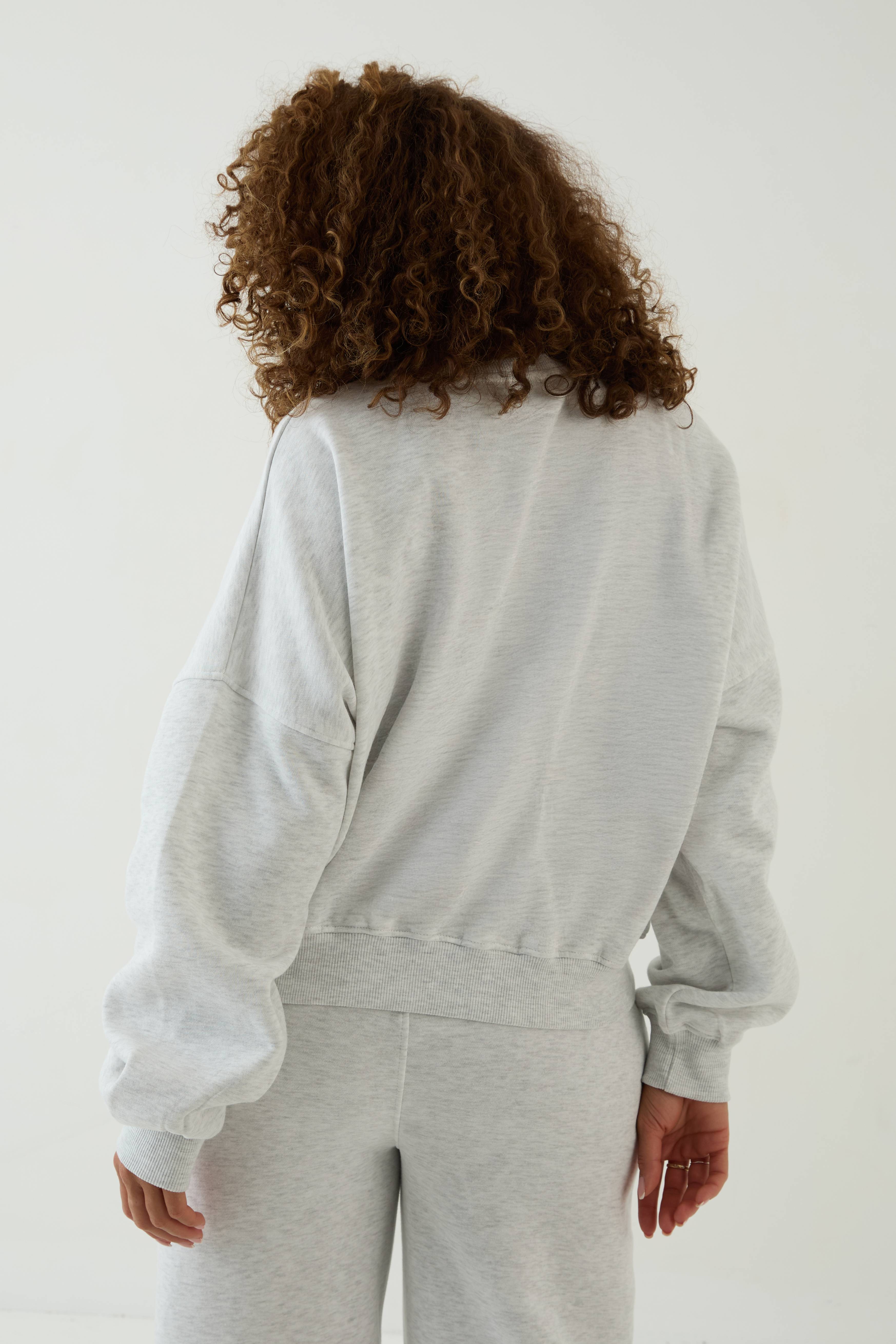 Sweat-shirt Col Rond Manches Bouffantes Imprimé Universitaire Dsgn Studio