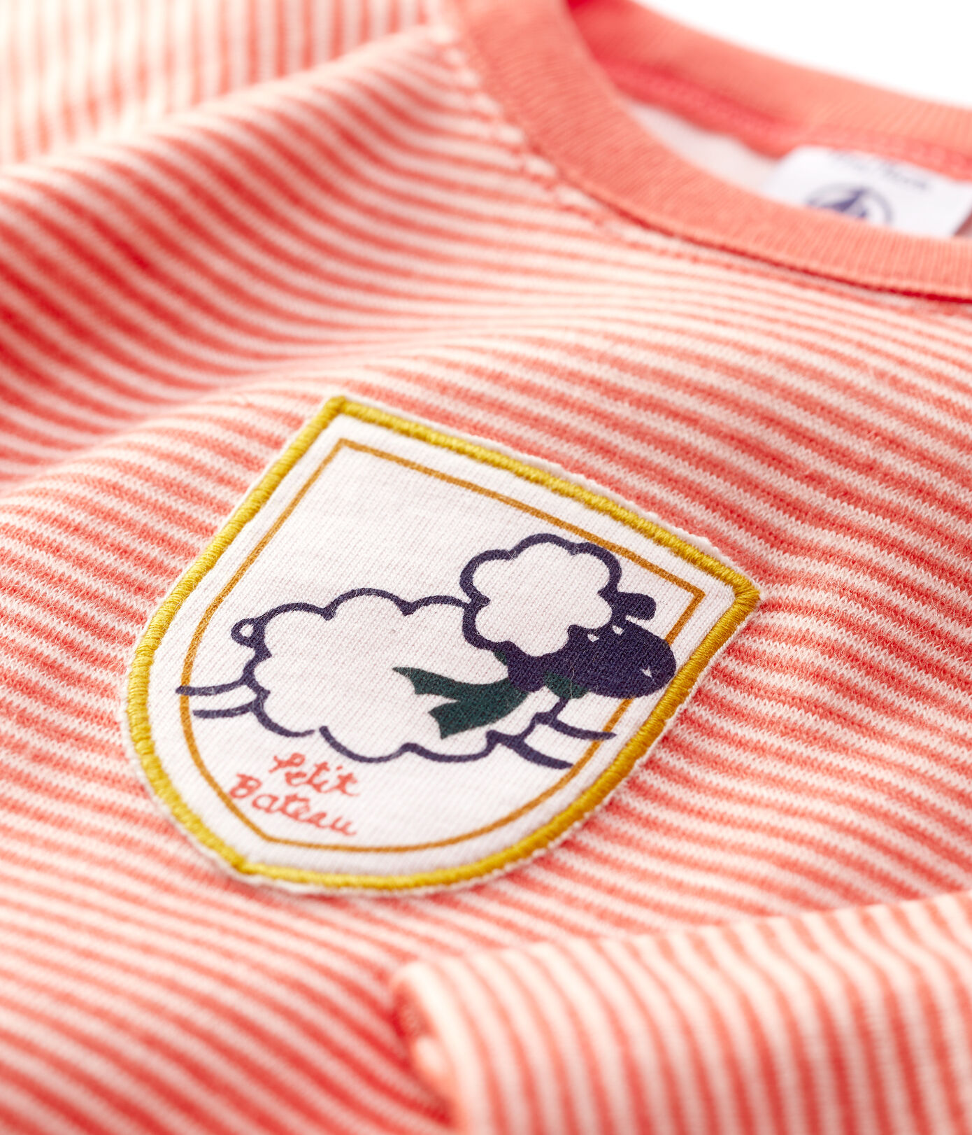Tee-shirt en laine et coton bébé.