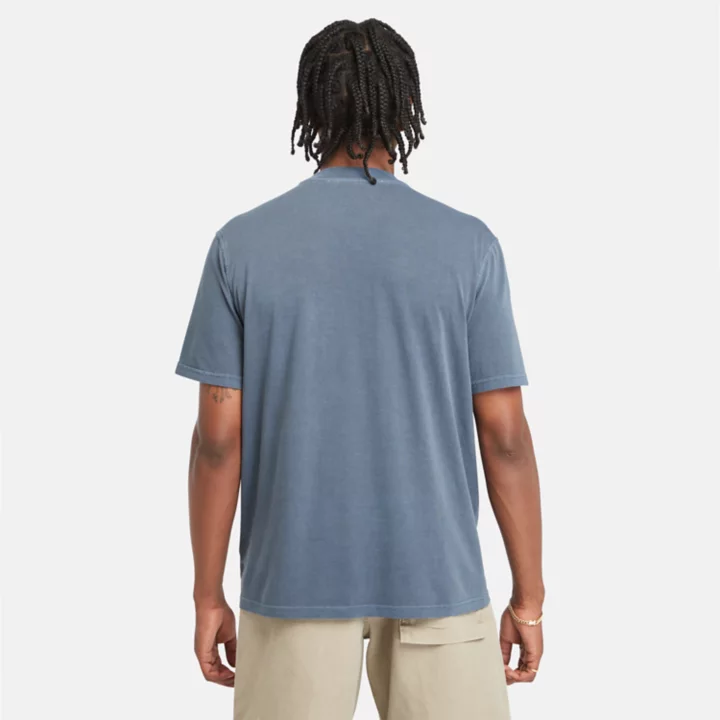 T-shirt à poche poitrine Merrymack River pour homme en bleu