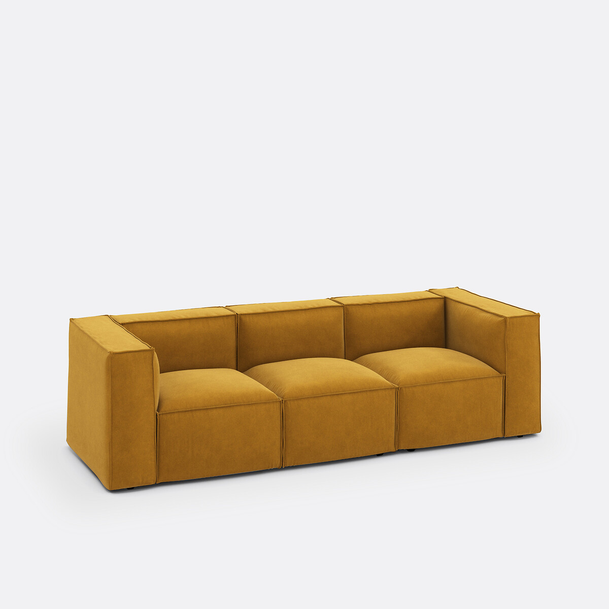 LA REDOUTE INTERIEURS<br>Assento modular, 3 lugares, veludo texturizado, Seven