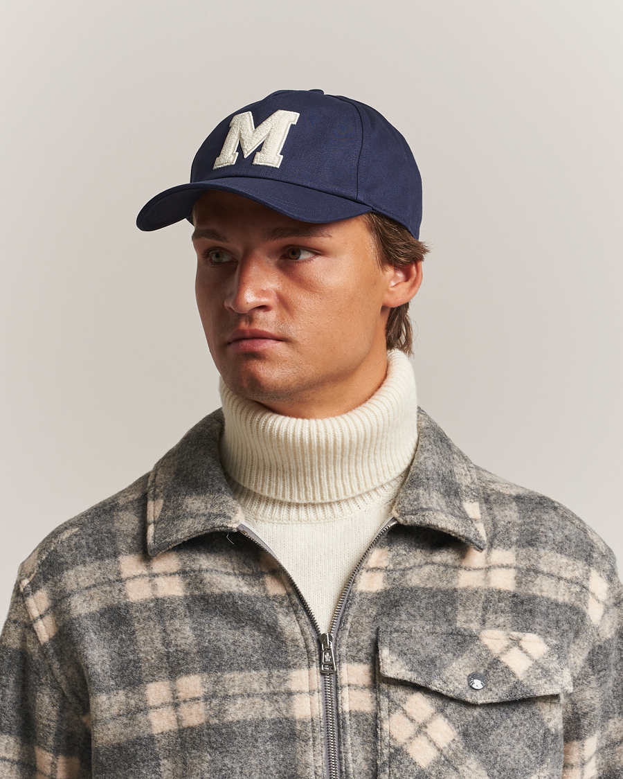 Moncler Archive Logo Baseball Cap Navy