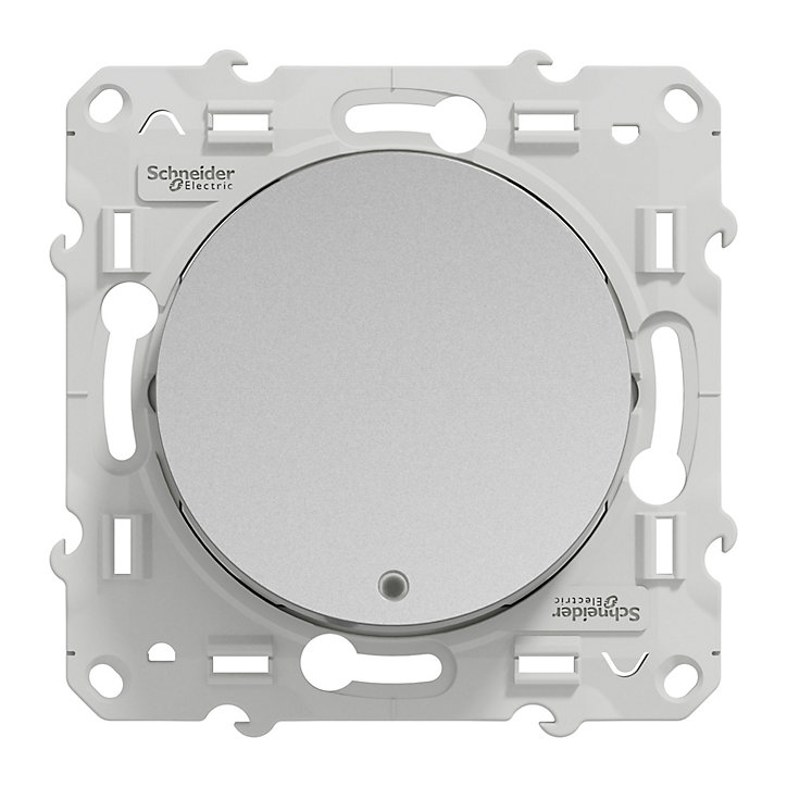 Mécanisme poussoir lumineux Schneider Electric Odace aluminium