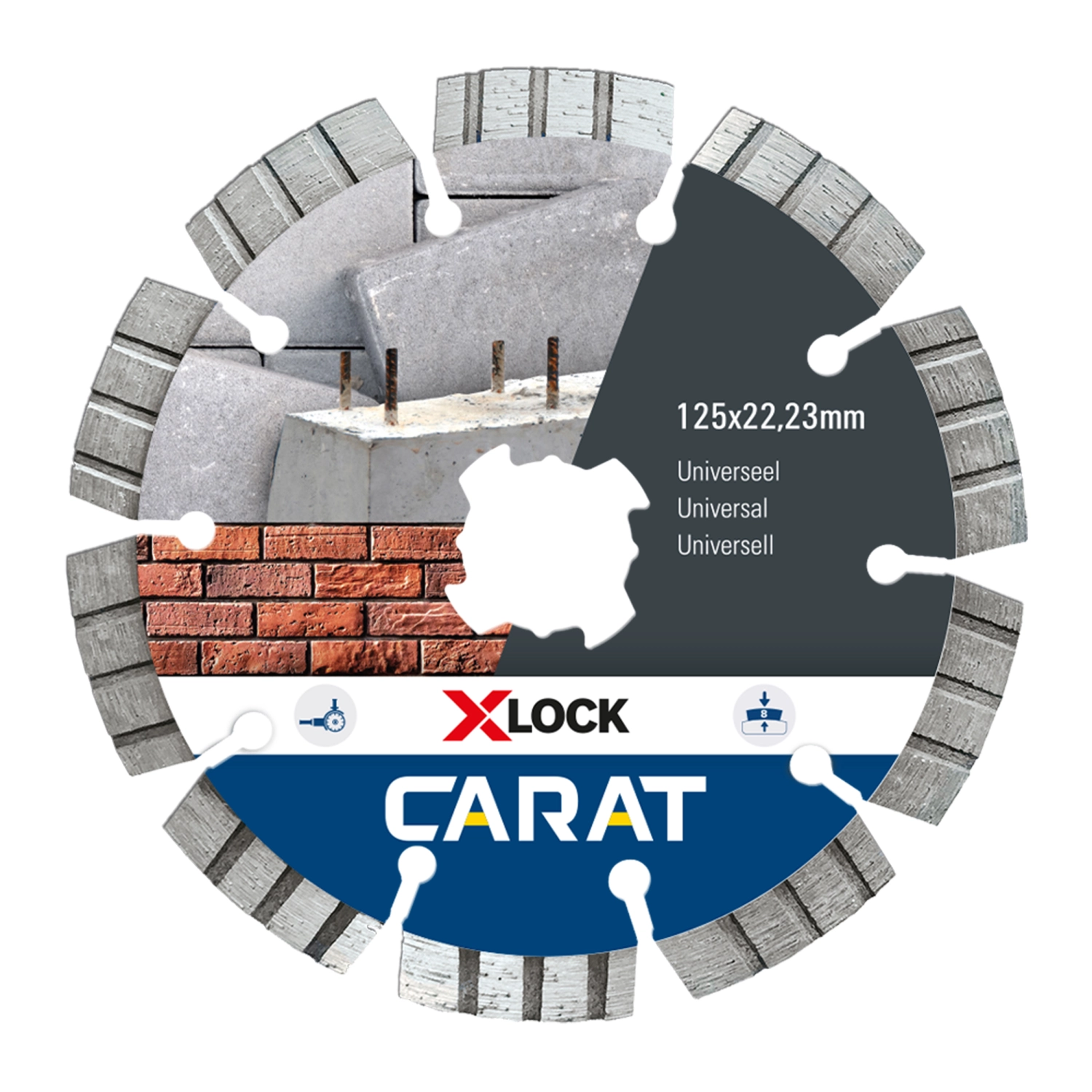 CARAT CUXLOCK125 Diamantzaag X-LOCK Universeel Ø125x22,23MM