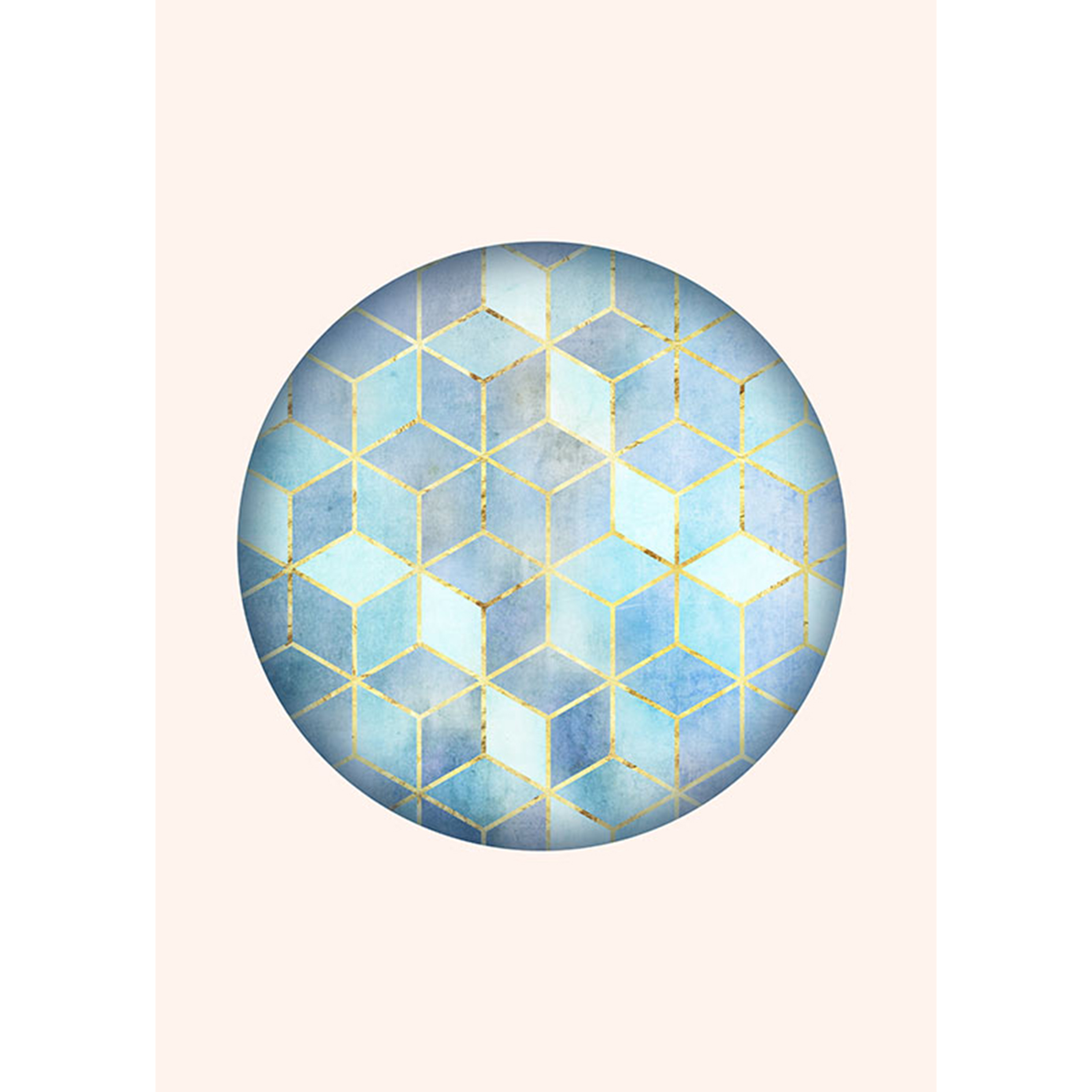 Wandbild MOSAIK CIRCLE AZZURO - 50x70 cm