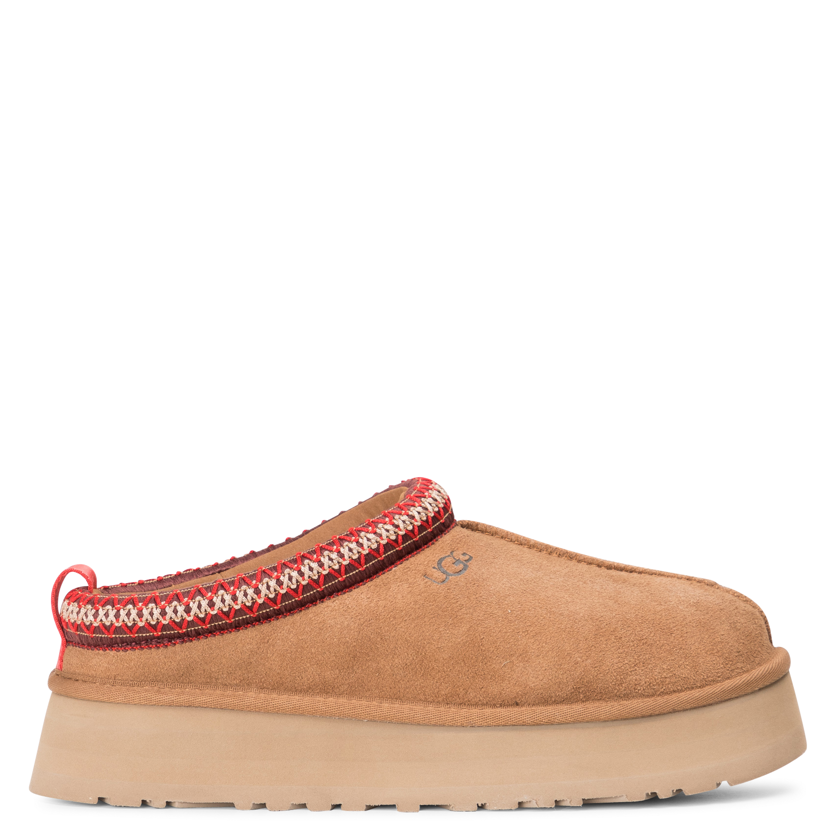 TAZZ - Chaussons fourrés à plateforme en cuir velours | Marron