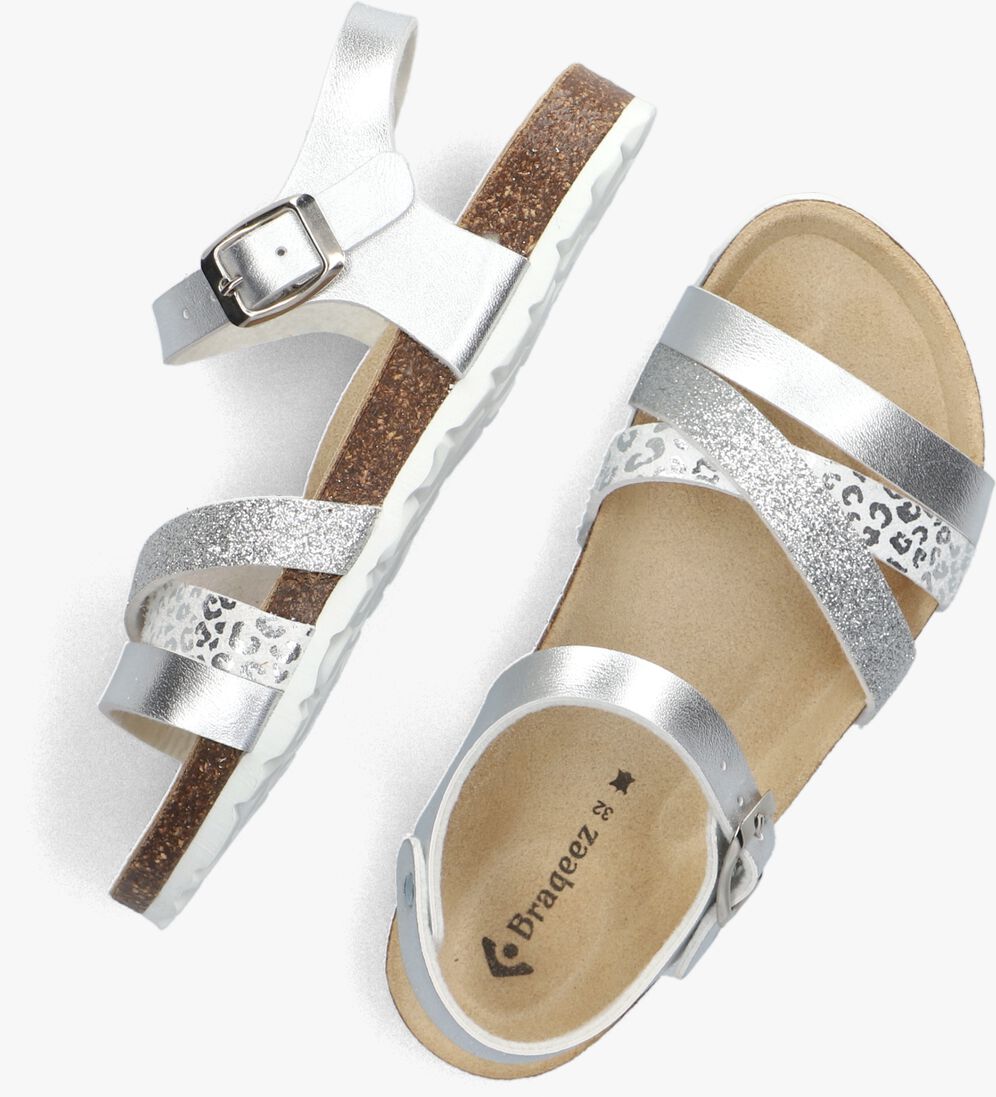 BRAQEEZ zilveren braqeez sandalen saar spain