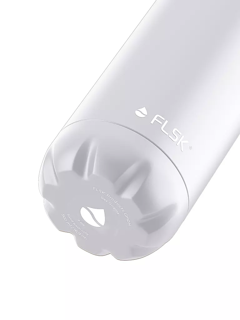 FLSK Isolierflasche - Thermosflasche 0,5l Edelstahl White weiss
