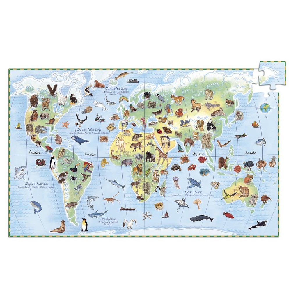 Puzzle Observation - Les animaux du monde - 100 pièces