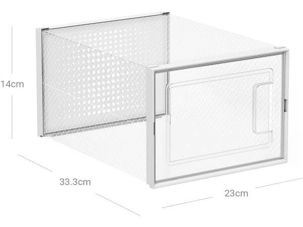 Songmics Schuhschrank stapelbar 18-er Set, Transparent Schuhboxen