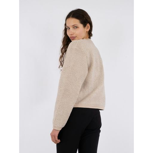 Neo Noir Limo Fluffy Knit Cardigan, Sand, 38