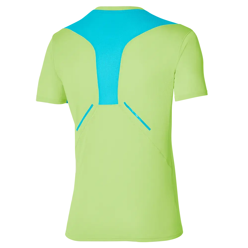 Mizuno DryAeroFlow Hardloopshirt Korte Mouwen Groen Heren