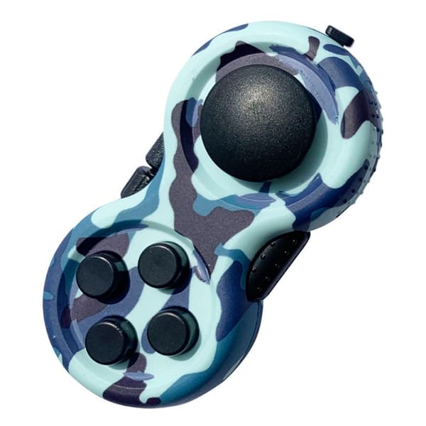 Fidget Spinner Relaxation Pill Joystick med nøkkelring - Kamo Blå