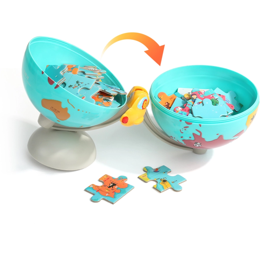 TopBright Toys® Puzzle Weltkarte mit Globus zum Aufbewahren