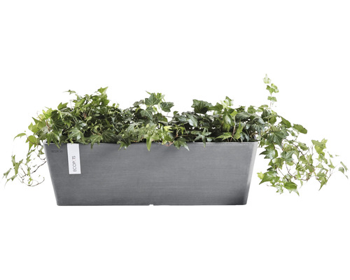 Ecopots Bruges kunststof plantenbak, 45 x 17 x 17 cm, grijs
