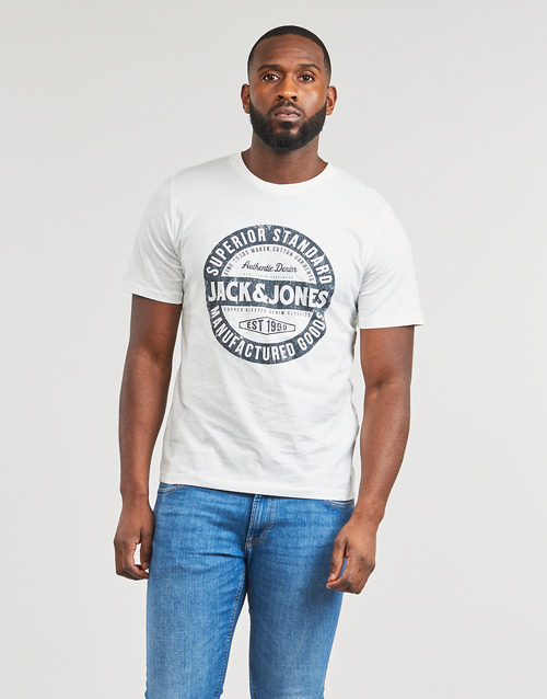 Jack & Jones - JJEJEANS TEE SS O-NECK  23/24 - Blanc
