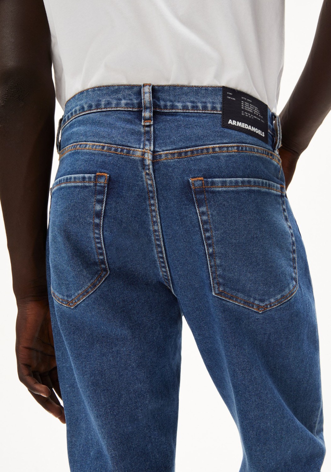 Armedangels Herren-Jeans Aarjo Tarpa Blue Base