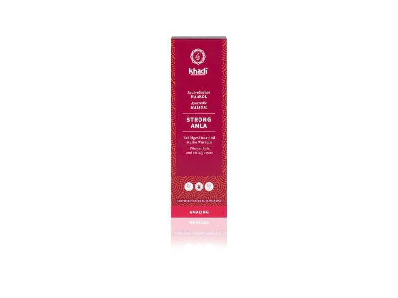 khadi Haaröl ayurvedisch Strong Amla 50 ml Veganes Haröl mit Ayurvedischen Wirkkraft des khadi Elixiers stärkt die Haarwurzeln für dichtes, kräftiges Haar