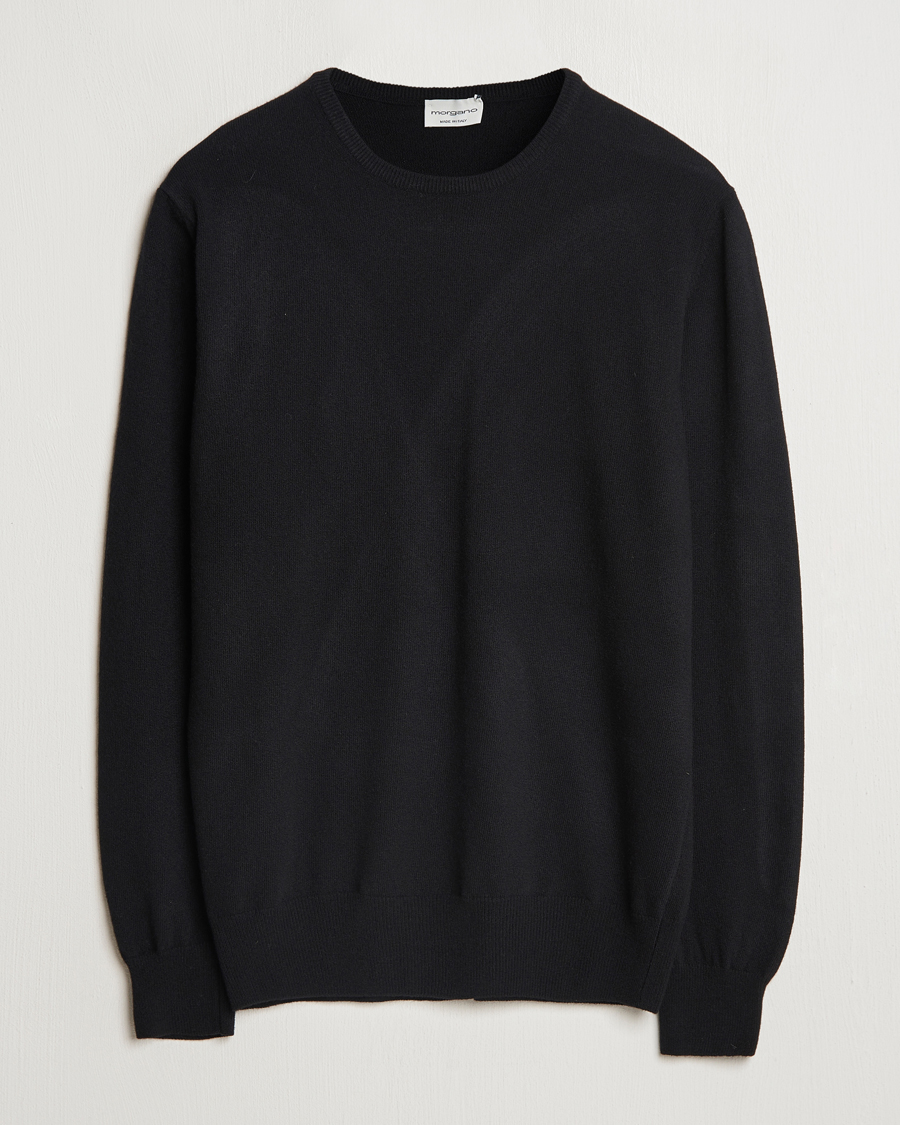 Morgano Wool/Cashmere Crewneck Black