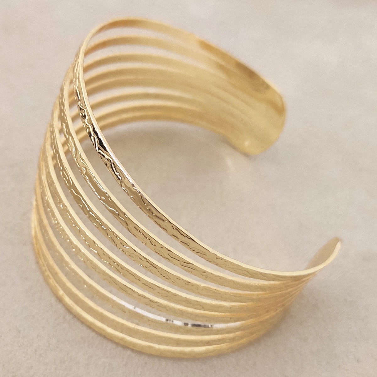 Bracelet manchette - Laiton plaqué or