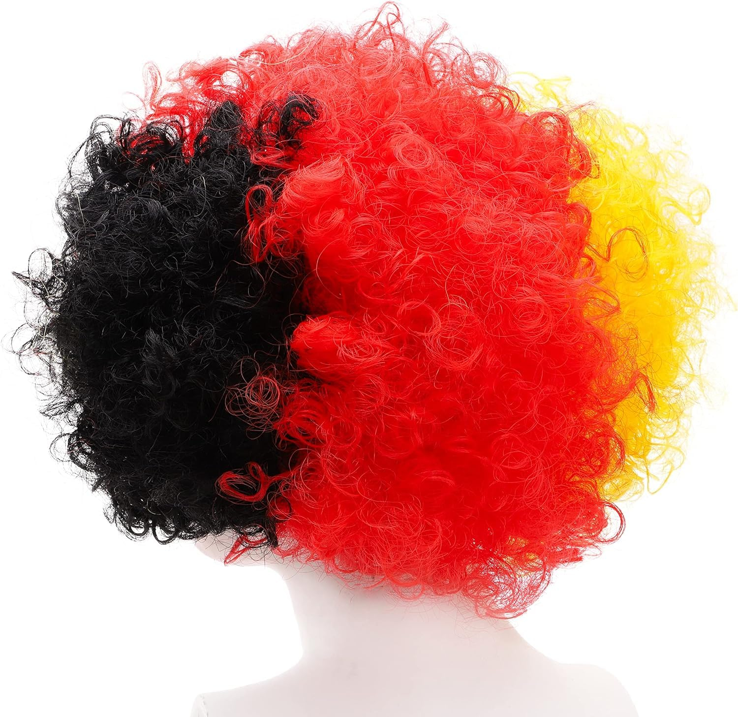 Fussball Fan Perücke mit Locken Party Kostüm Zubehör Fanartikel für Fussball EM / WM - Deutschland