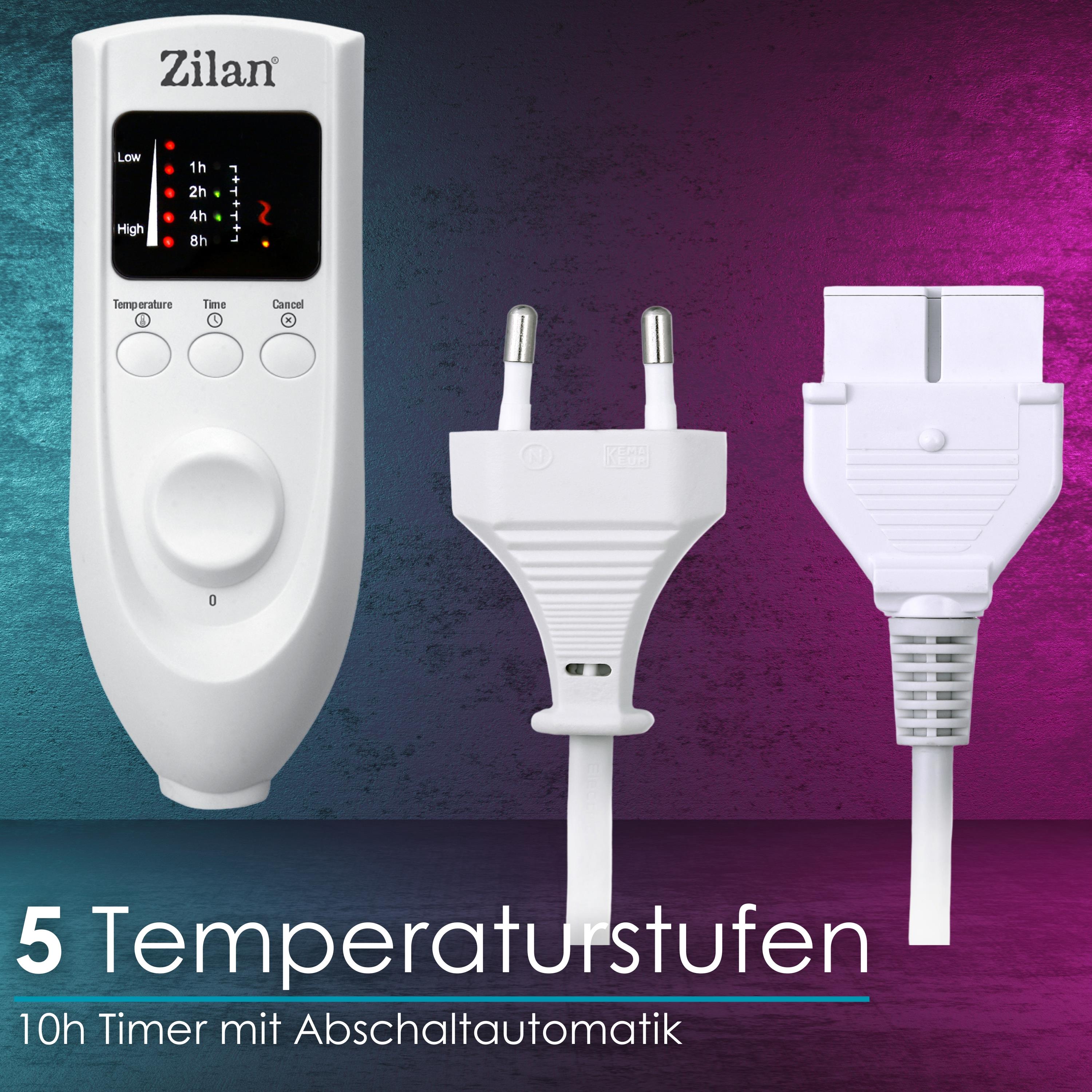 Zilan Elektrische Heizdecke mit Timer Wärmedecke 150x80cm beige