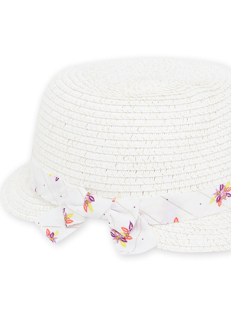 Chapeau de paille blanc