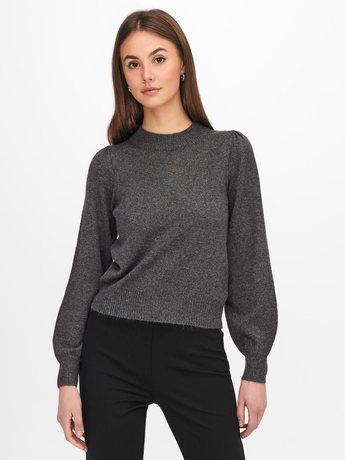JDYRUE Strickpullover Dark Grey Melange