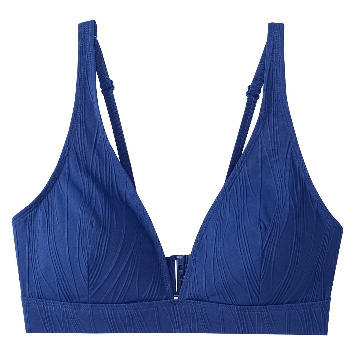 Gina Benotti Damen Bikinioberteil mit Struktur-Muster blau