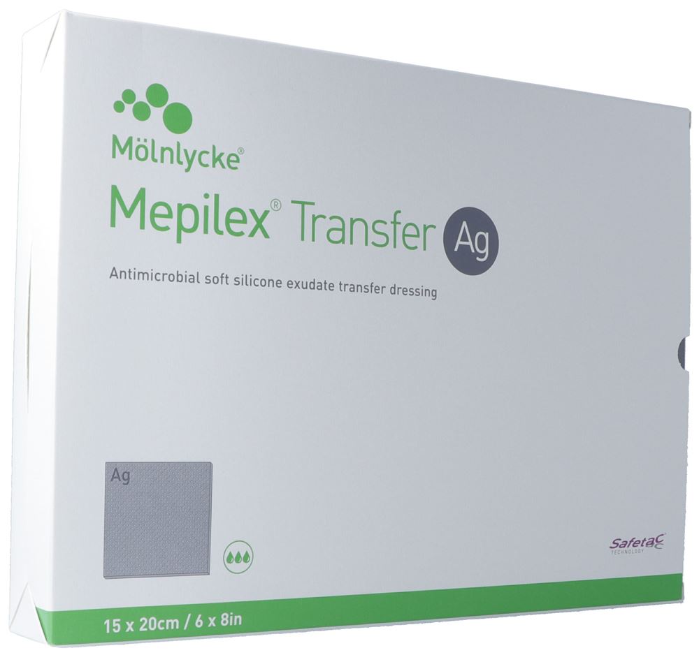 MEPILEX Transfer Ag Drainageverband 15x20cm 10 Stk
