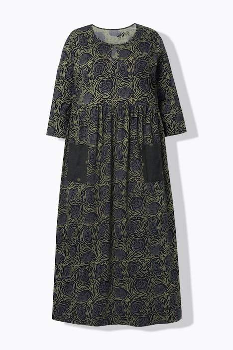 Jerseykleid, A-Linie, Blumendruck