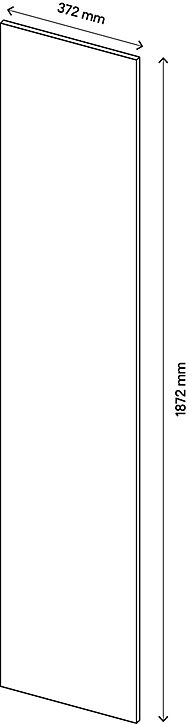 Porte battante grise claire mate GoodHome Atomia H. 187,2 x L. 37,2 cm