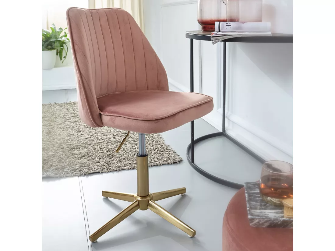 chaise de bureau velours chaise pivotante avec dossier