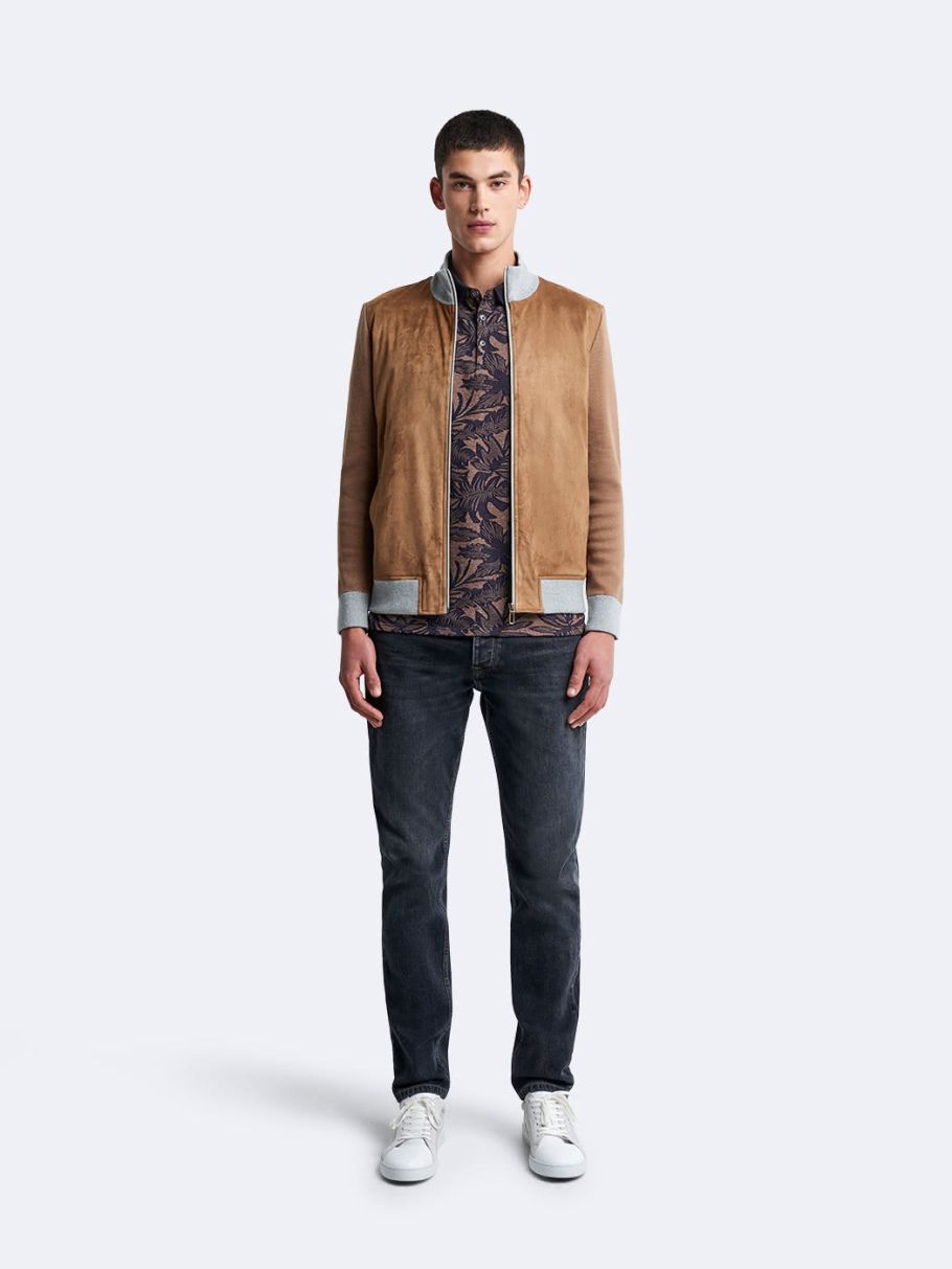 Cardigan col montant en coton