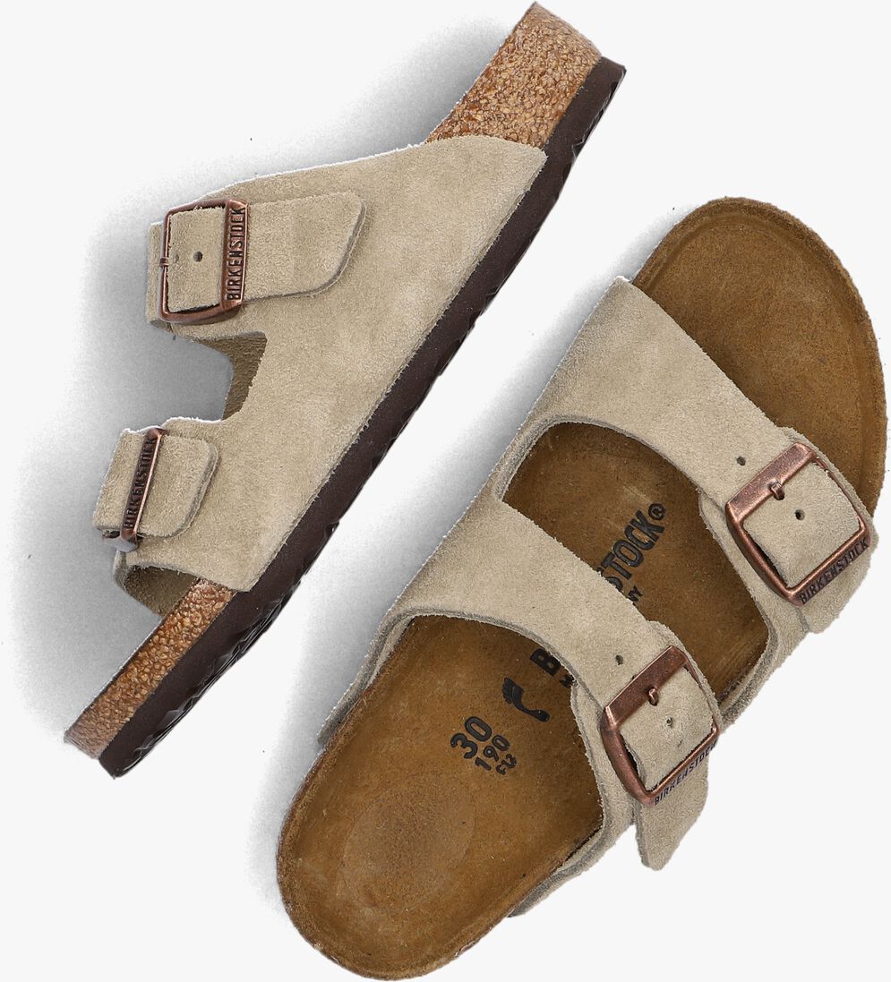 BIRKENSTOCK taupe birkenstock slippers arizona