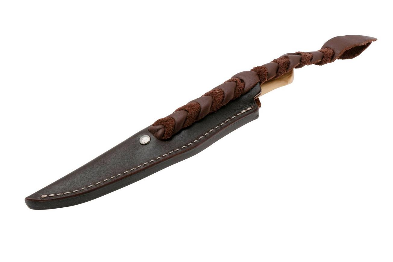 LionSteel Ago AG1-UL Olive Wood, Titanium Guard, vaststaand mes