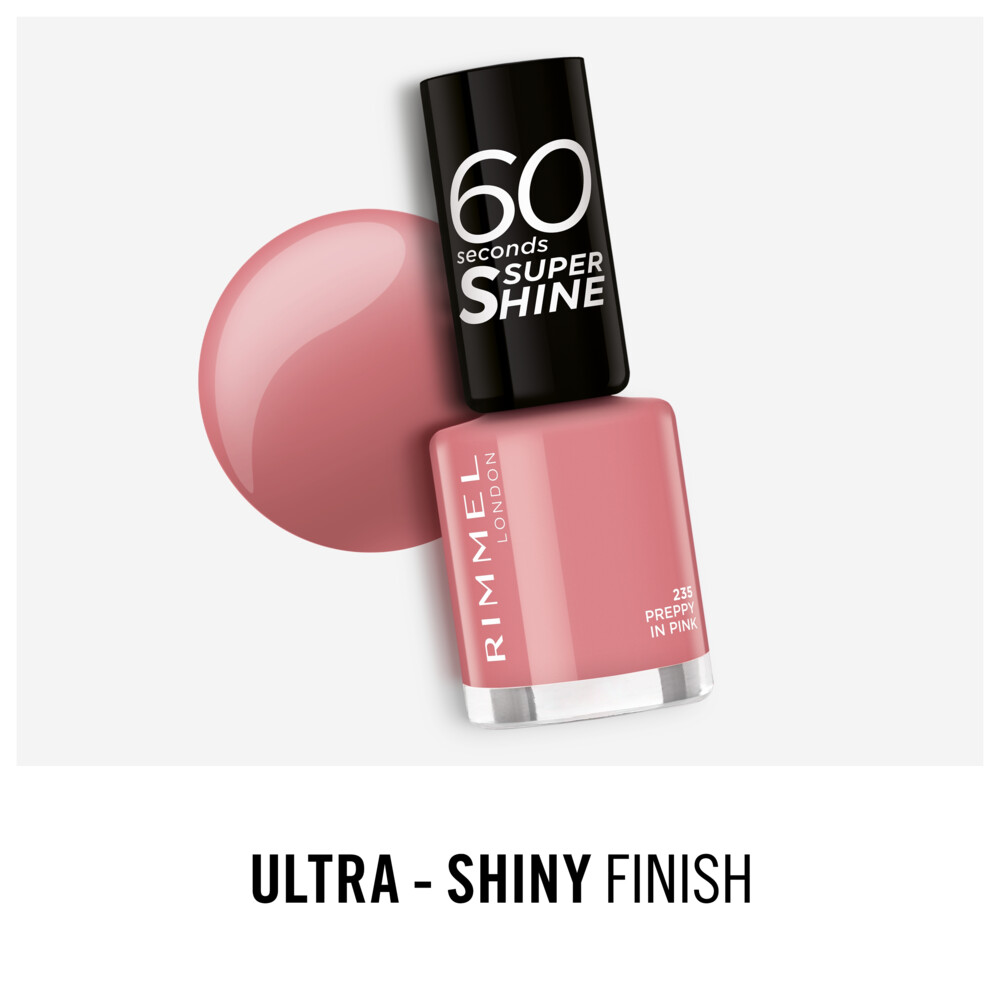 Rimmel Nagellak 60 Seconds SuperShine 235 Preppy In Pink8 ml