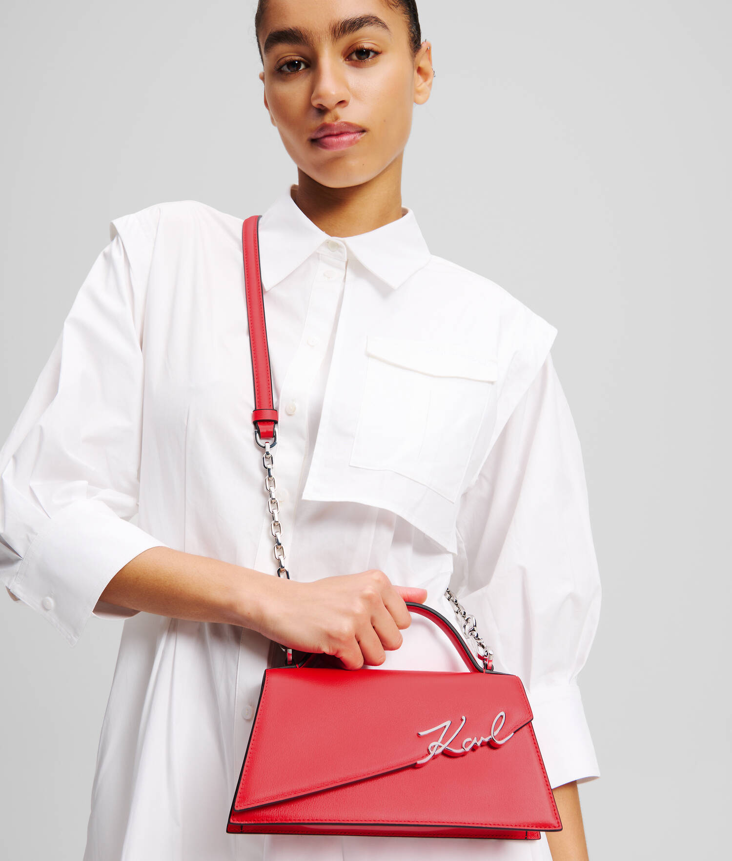 SAC BANDOULIÈRE FIN K/SIGNATURE - Hibiscus