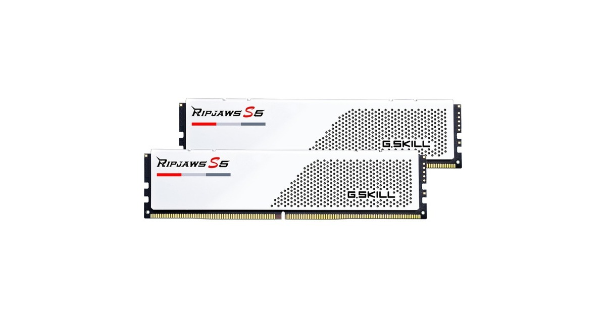 G.Skill32 GB DDR5-6000 Kit werkgeheugen  (Wit, F5-6000J3238F16GX2-RS5W, Ripjaws S5, XMP)