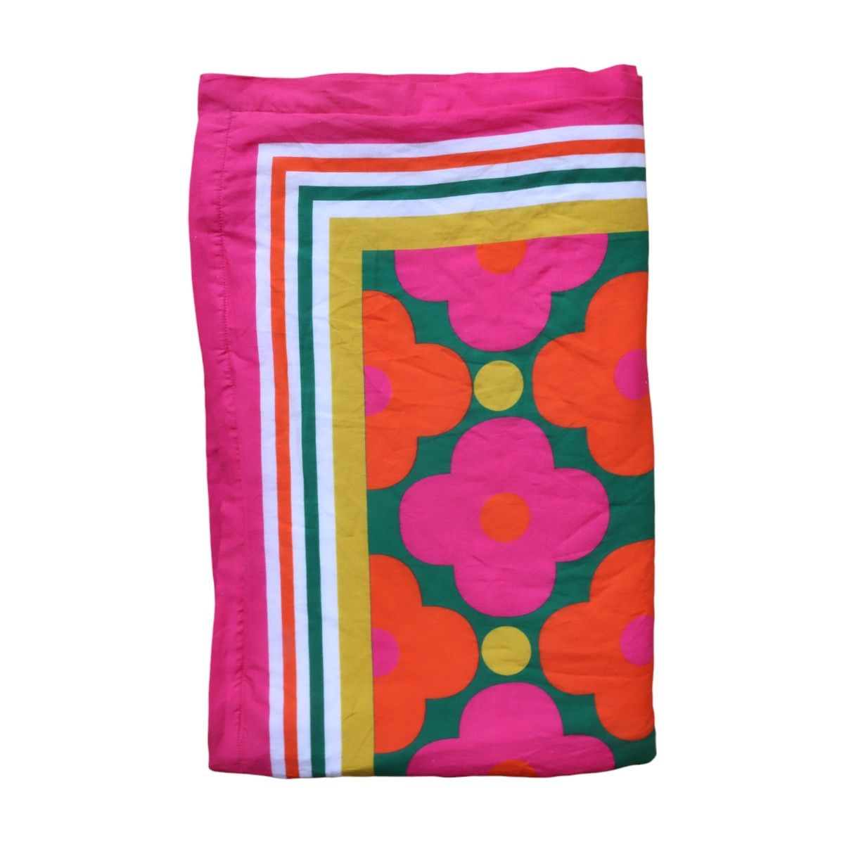 Fouta éponge à fleurs rose et orange - Copacabana party ! Jolie saison