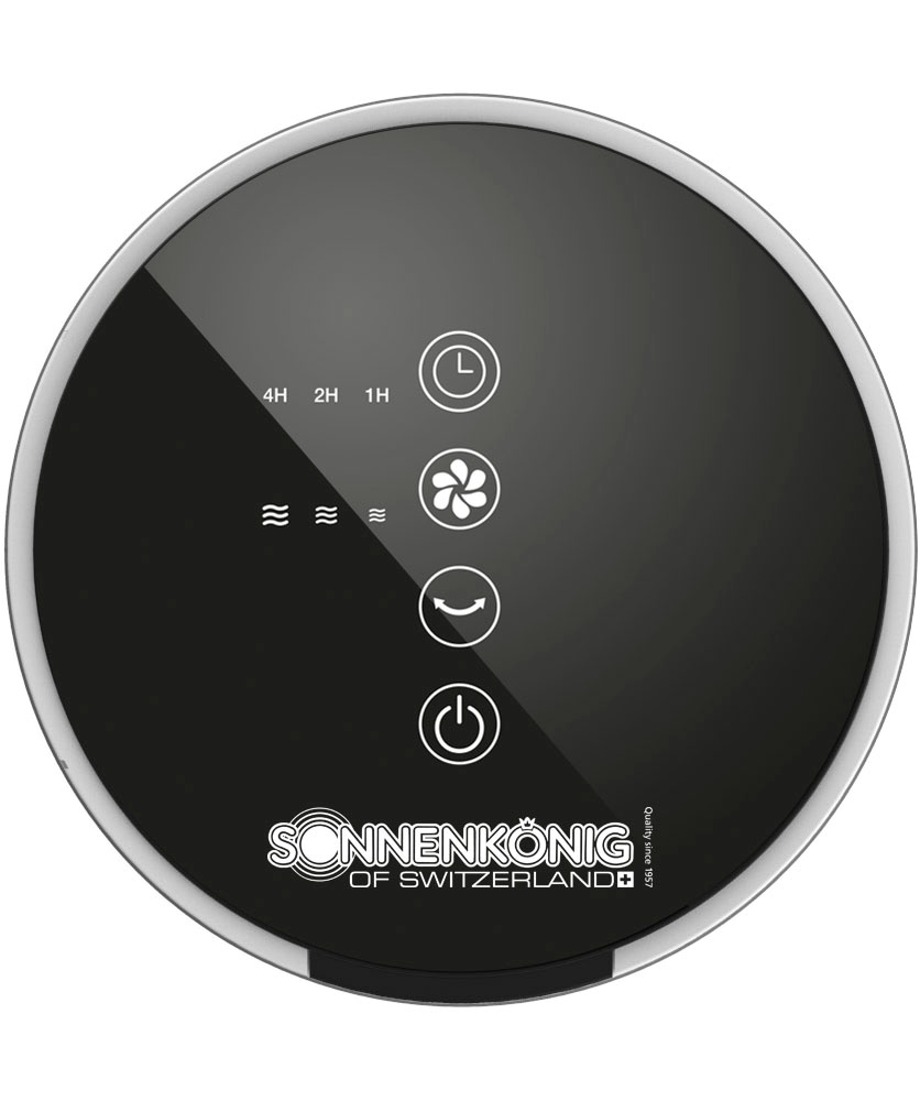 Sonnenkönig Tischventilator »Tenero weiss, Leistung 16W, 7h Timer, sehr leise, Oszillation« 3 Ventilationsstufen, waschbarer Filter