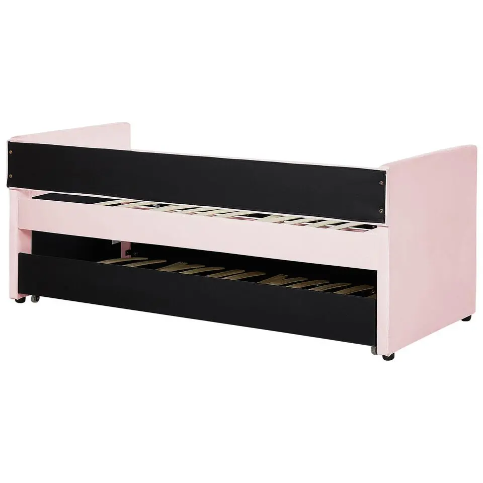 TROYES - Slaapbank - Roze - Fluweel