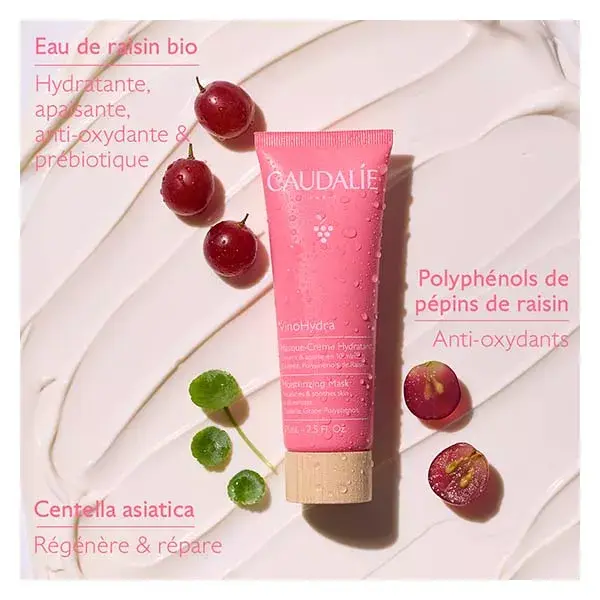 Creme-máscara hidratante Caudalie Vinohydra 75 ml