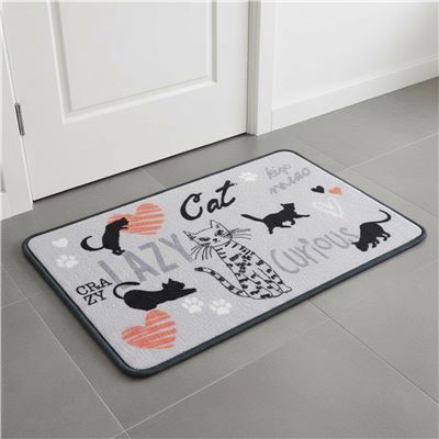 Tapis d'entrée motif chats