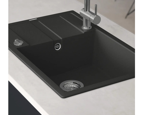 CENTA spoelbak Felis 60 780 x 500 mm zwart FELIS 60 BL